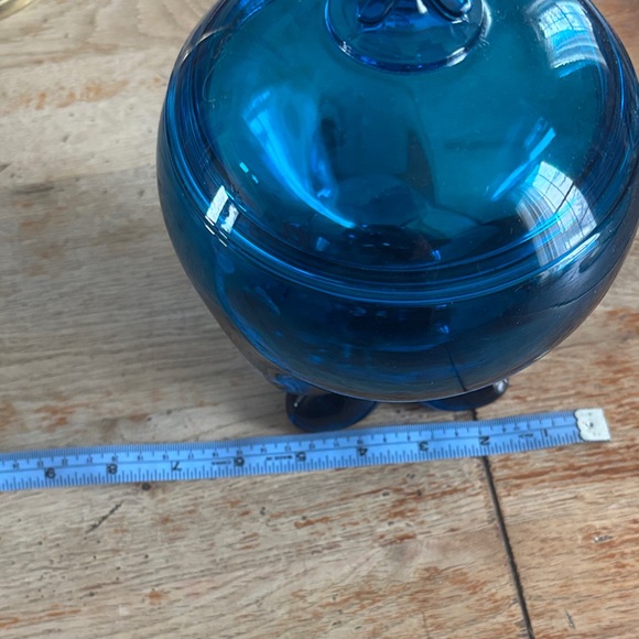 Vintage MCM Viking Glass Candy Jar - Picture 5 of 14